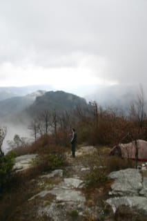 Cup of Coffee on Table Rock in Linville Gorge