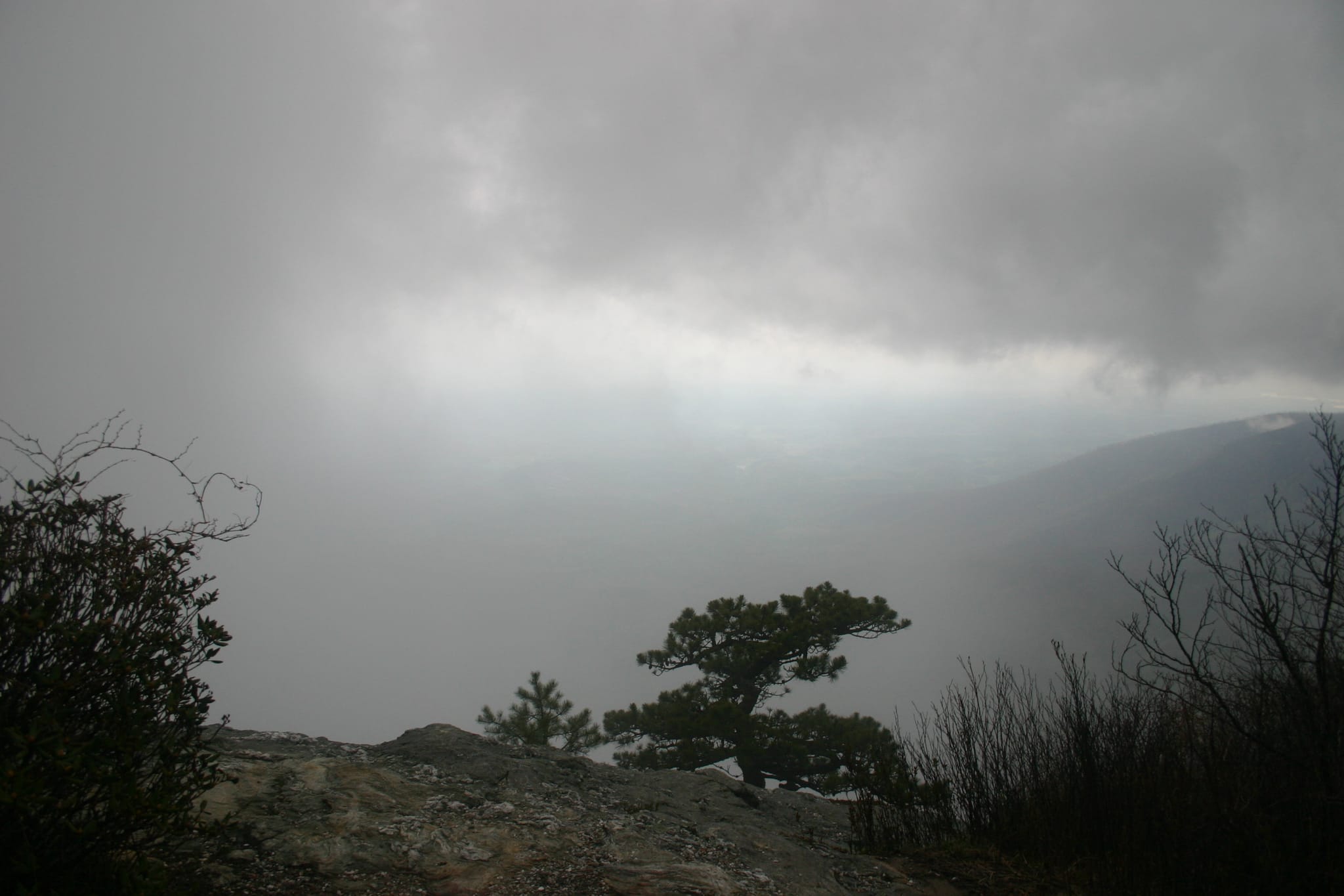 Table Rock in the clouds