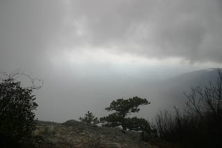 Table Rock in the clouds