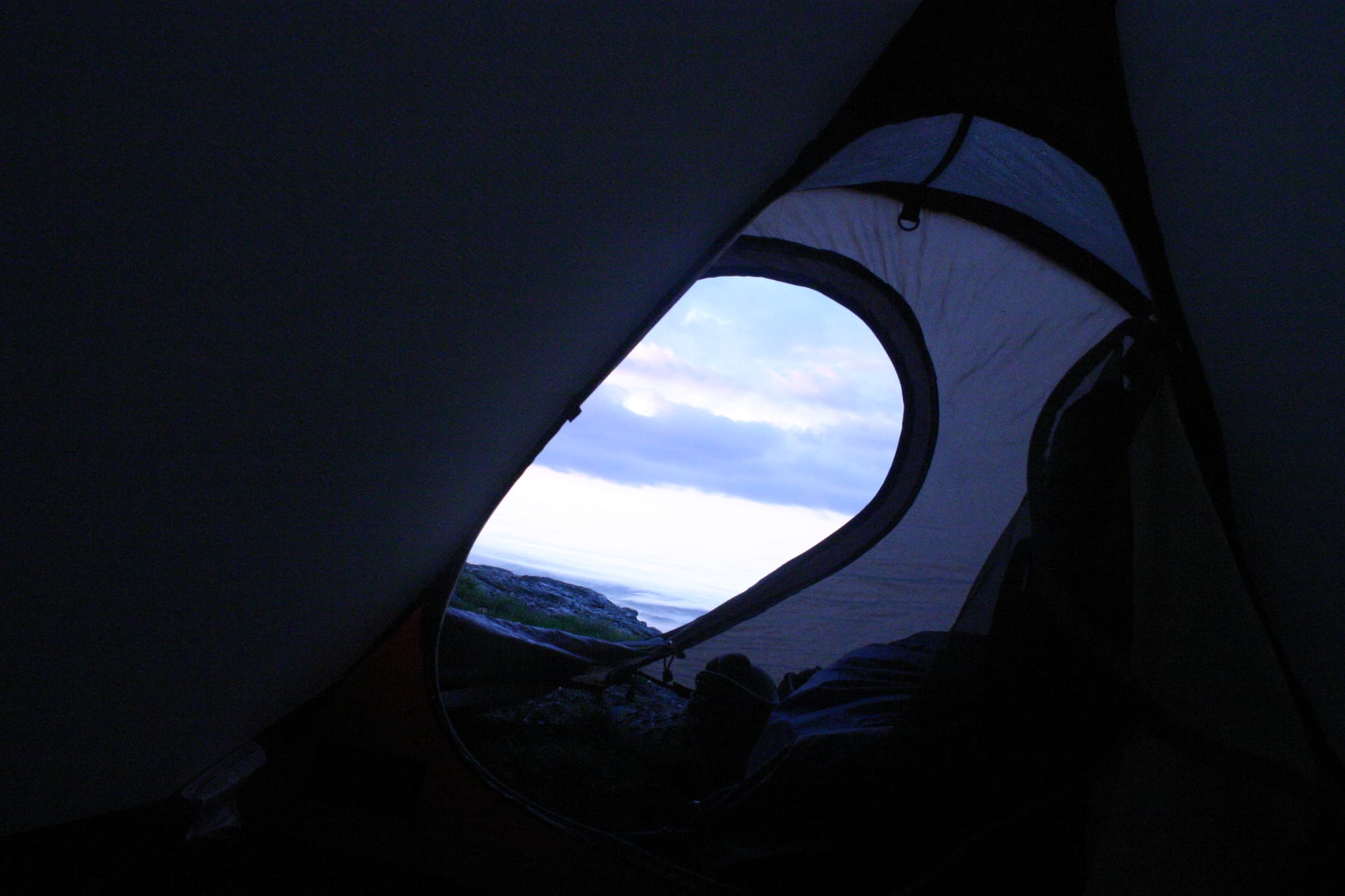 Linville Gorge - view from Table Rock from the tent