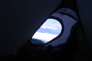 Linville Gorge - view from Table Rock from the tent