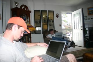 Jimmy and Nick surfing the interwebs