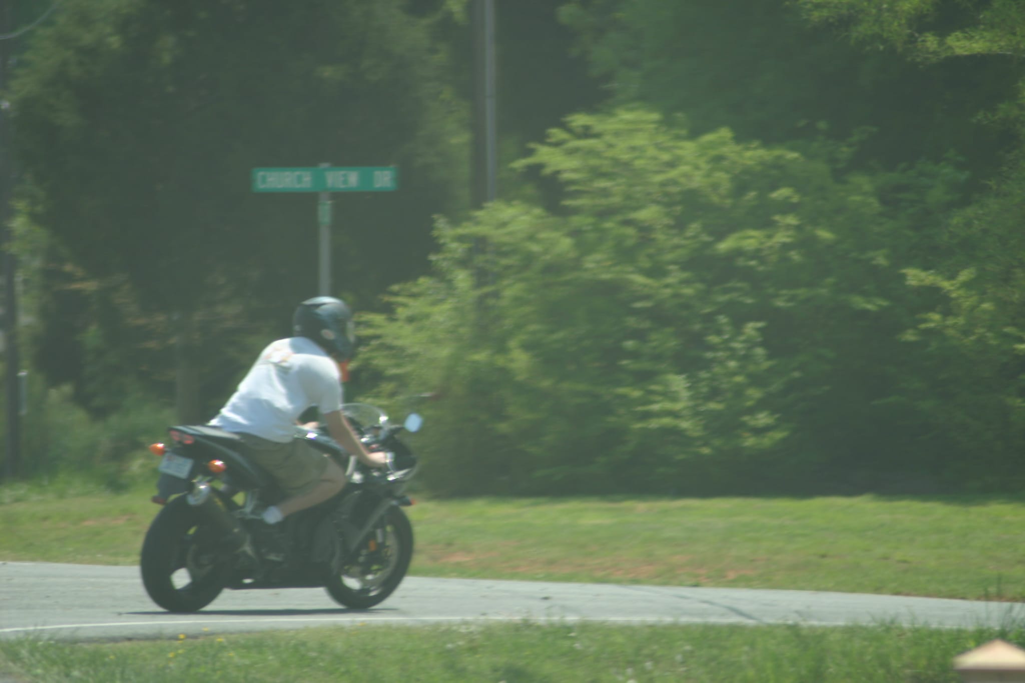 Chris Riding in Shorts
