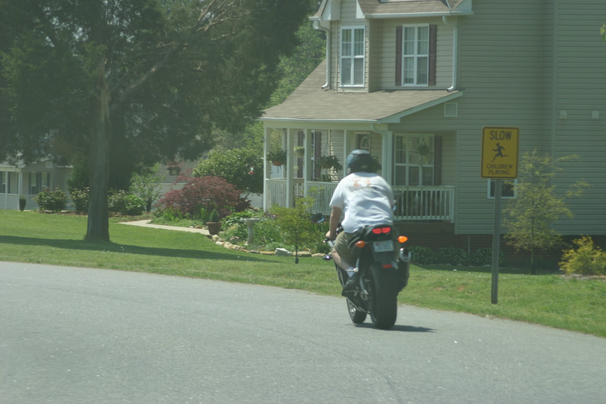 Chris Riding in Shorts