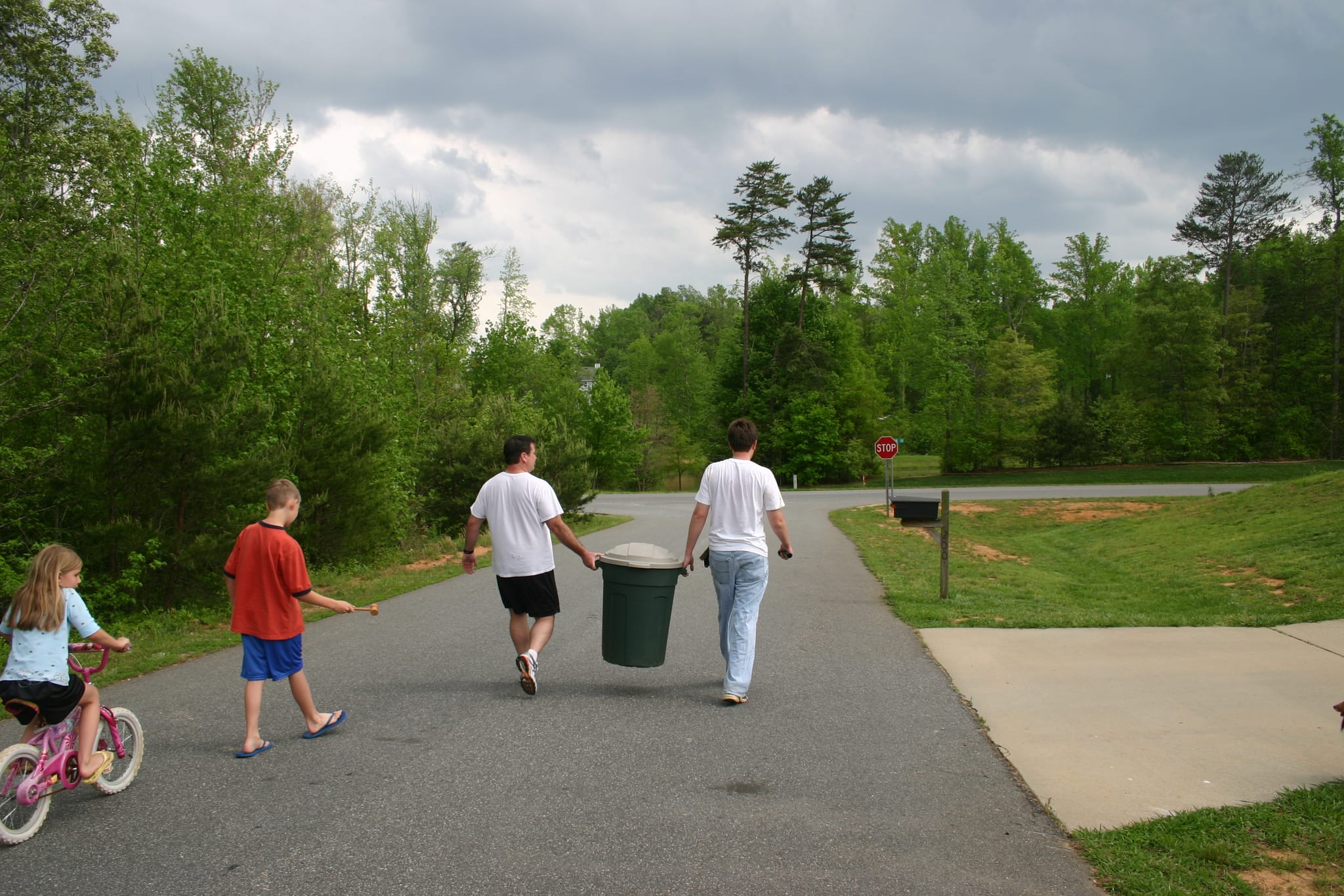 Lauren Hayden Matt Chris and Roxy taking the snake to the pond