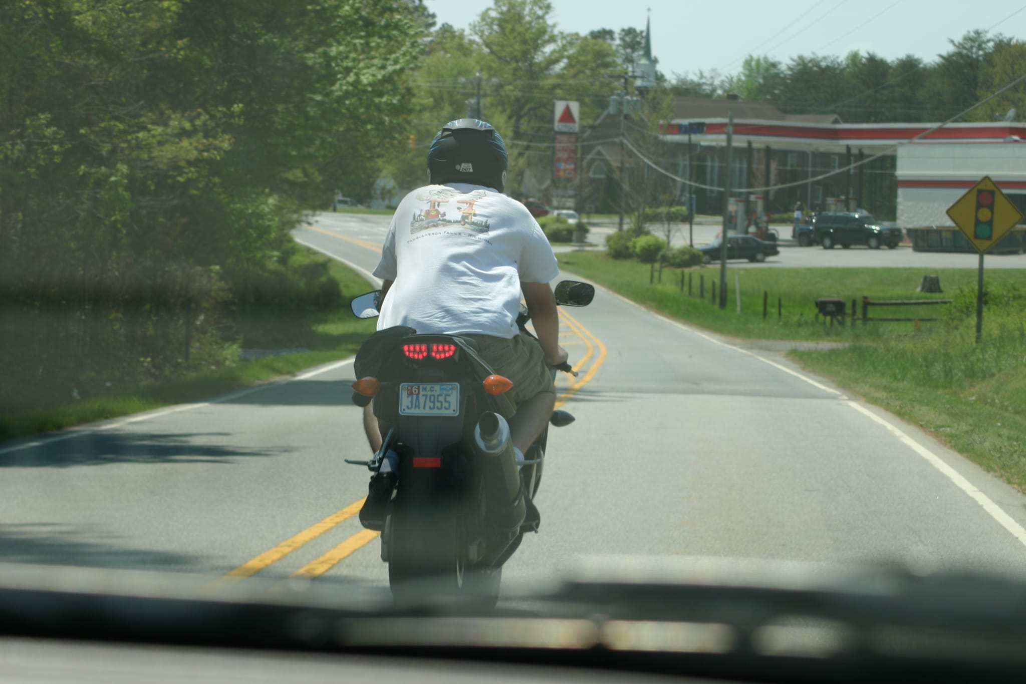 Chris riding in shorts