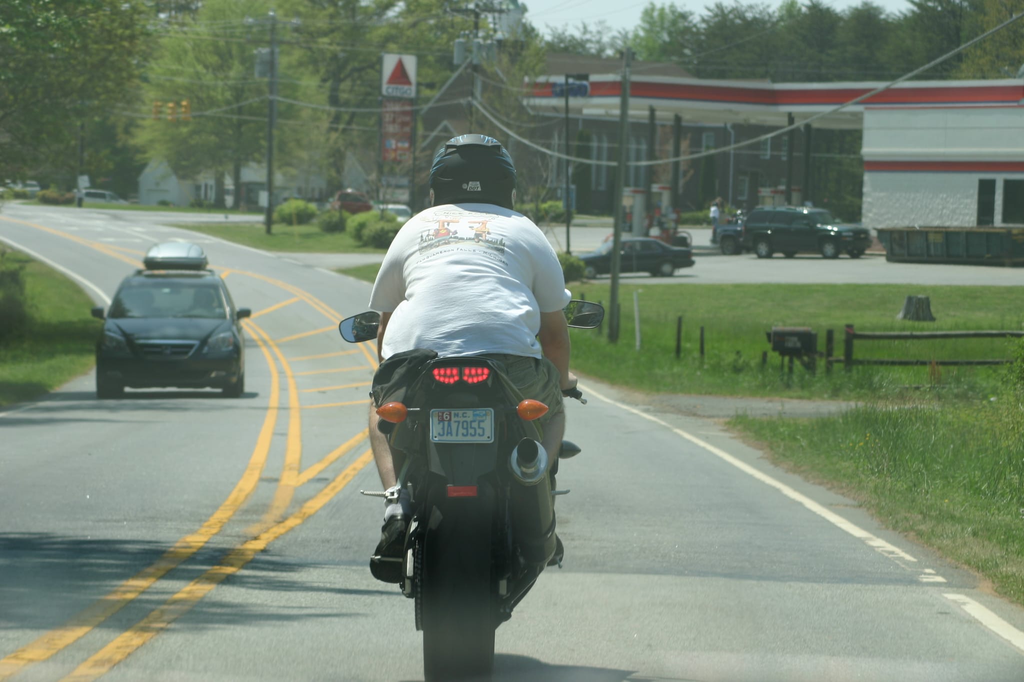 Chris Riding in Shorts