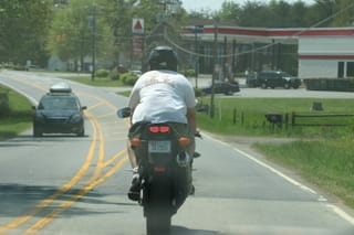 Chris Riding in Shorts