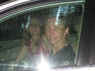 Mary in the car