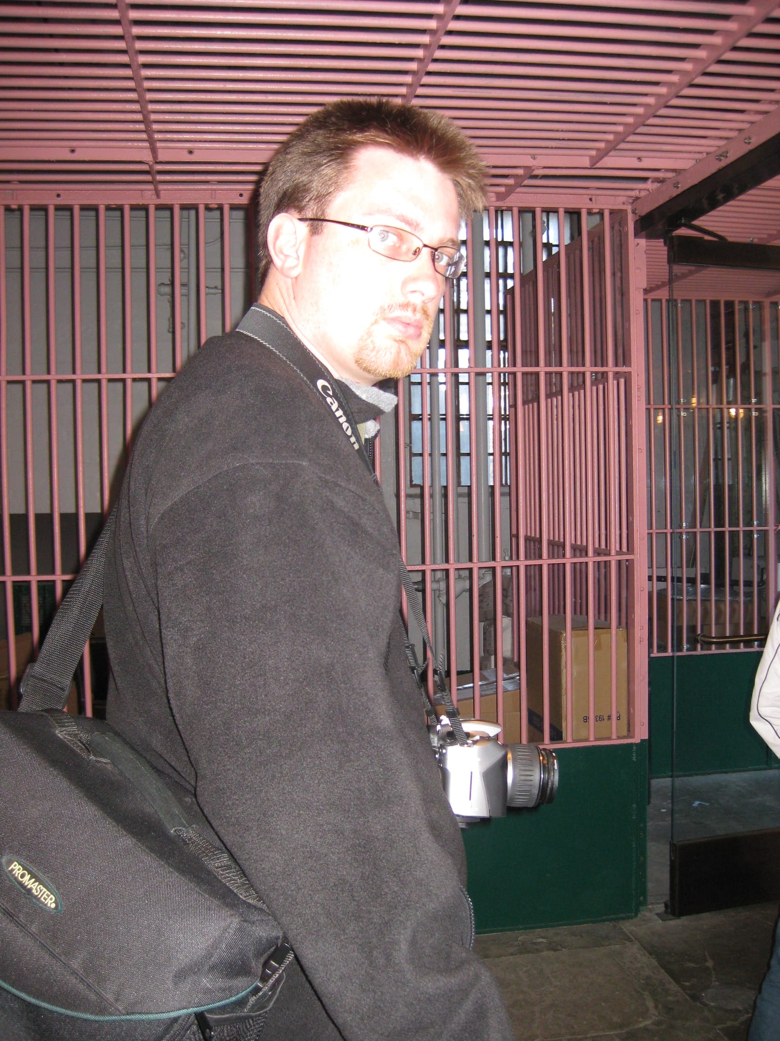 Chris in the Cell Block at Alcatraz Island