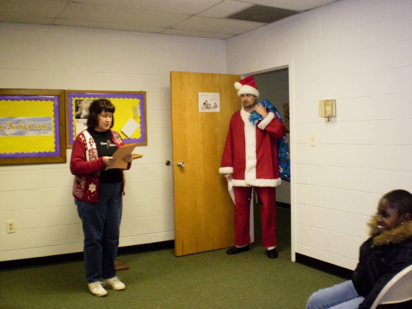 Ghetto Santa forgot his beard.
