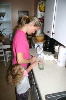 Mary & Caroline making a list.