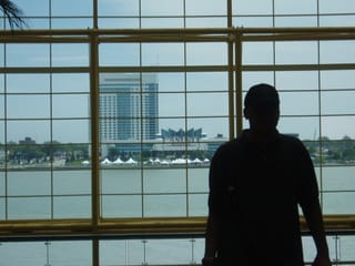 Chris in front of Windsor Casino