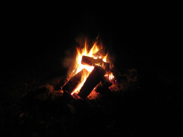 Fire in Backyard