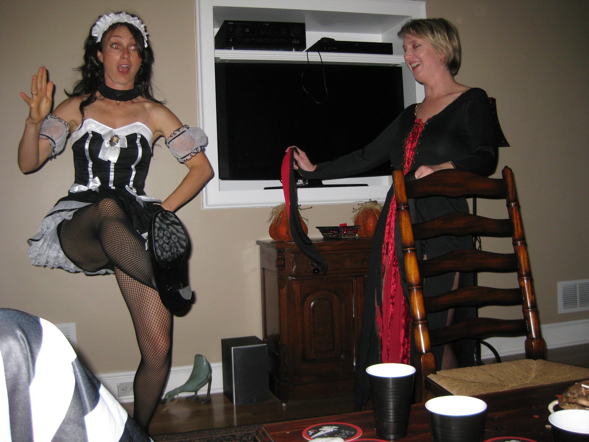 Holiday Party at the Harpers' - Jill does a French-Maid dance.
