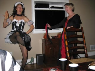 Holiday Party at the Harpers' - Jill does a French-Maid dance.