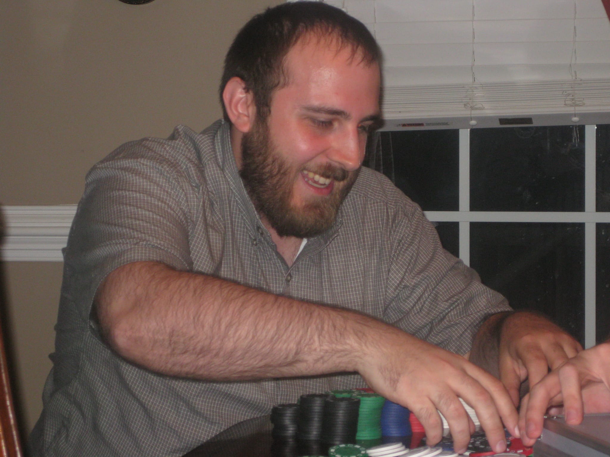 Pete raking in the chips.