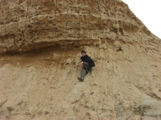 Torrey Pines - Chris on Dune on cliff