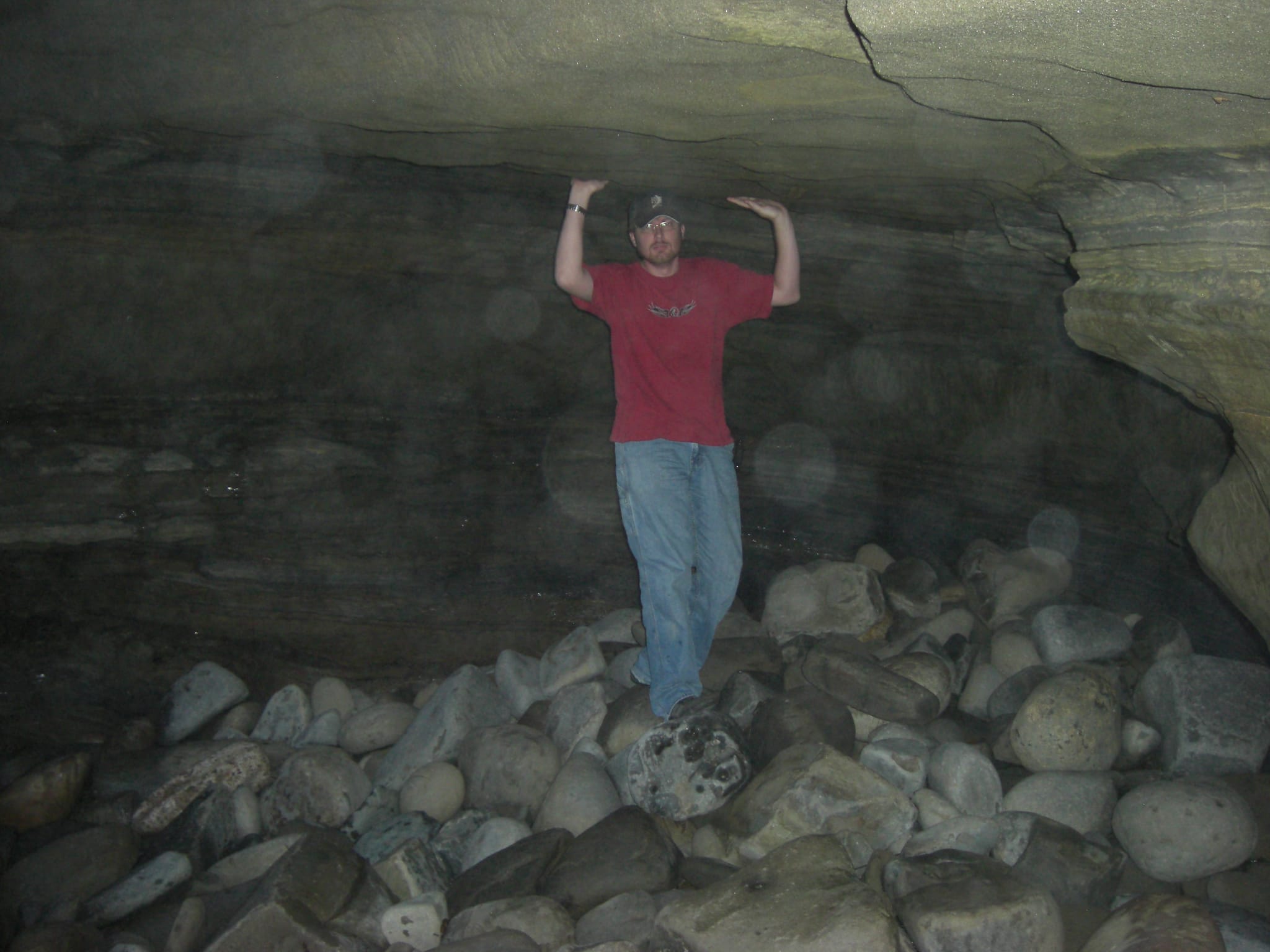 Hanging out in in a cave by the water in San Diego, CA