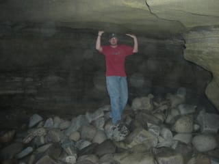 Hanging out in in a cave by the water in San Diego, CA