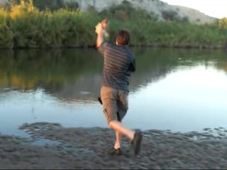 Rock tossing in the Colorado River