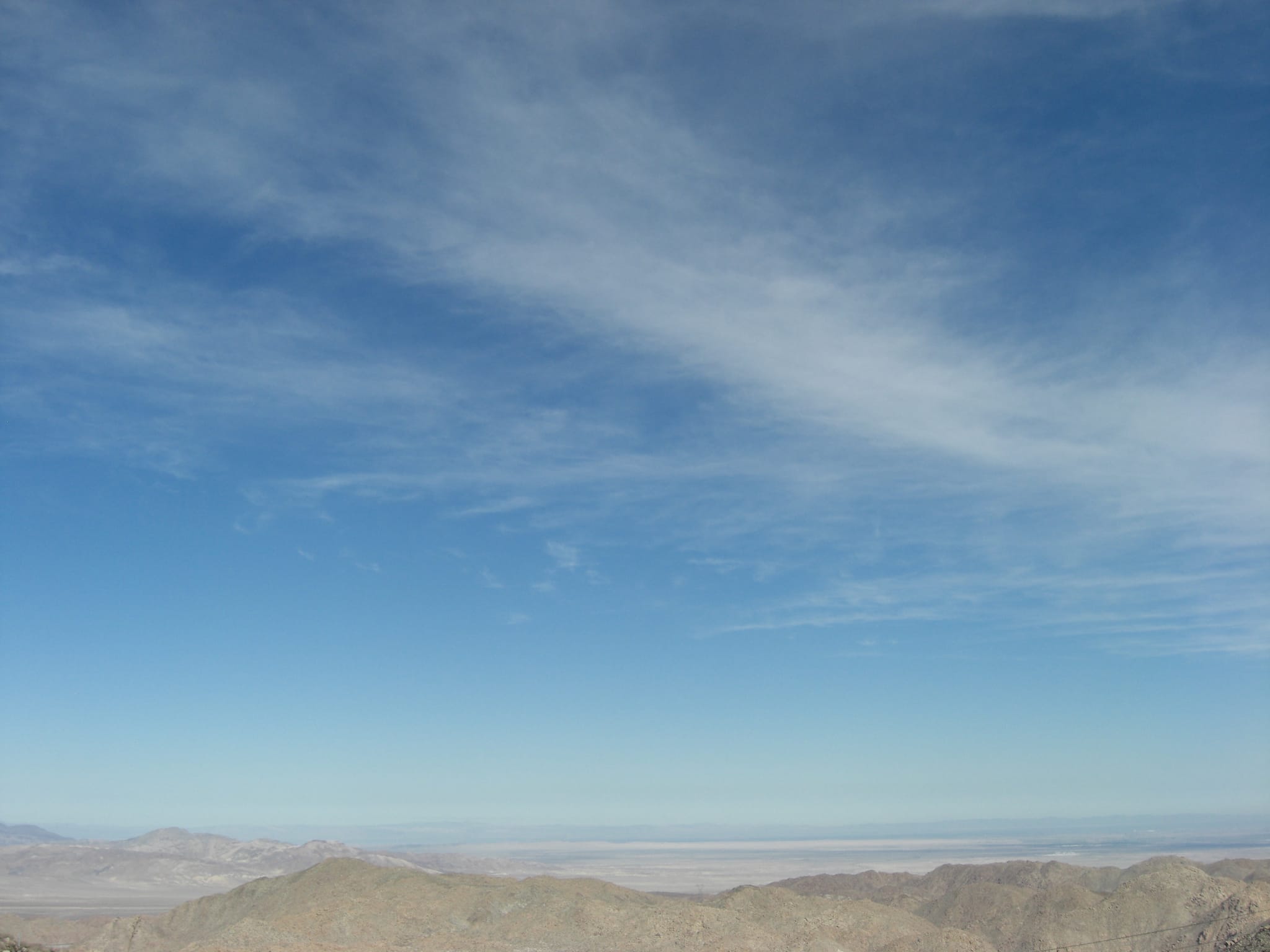 Desert landscape is all sky