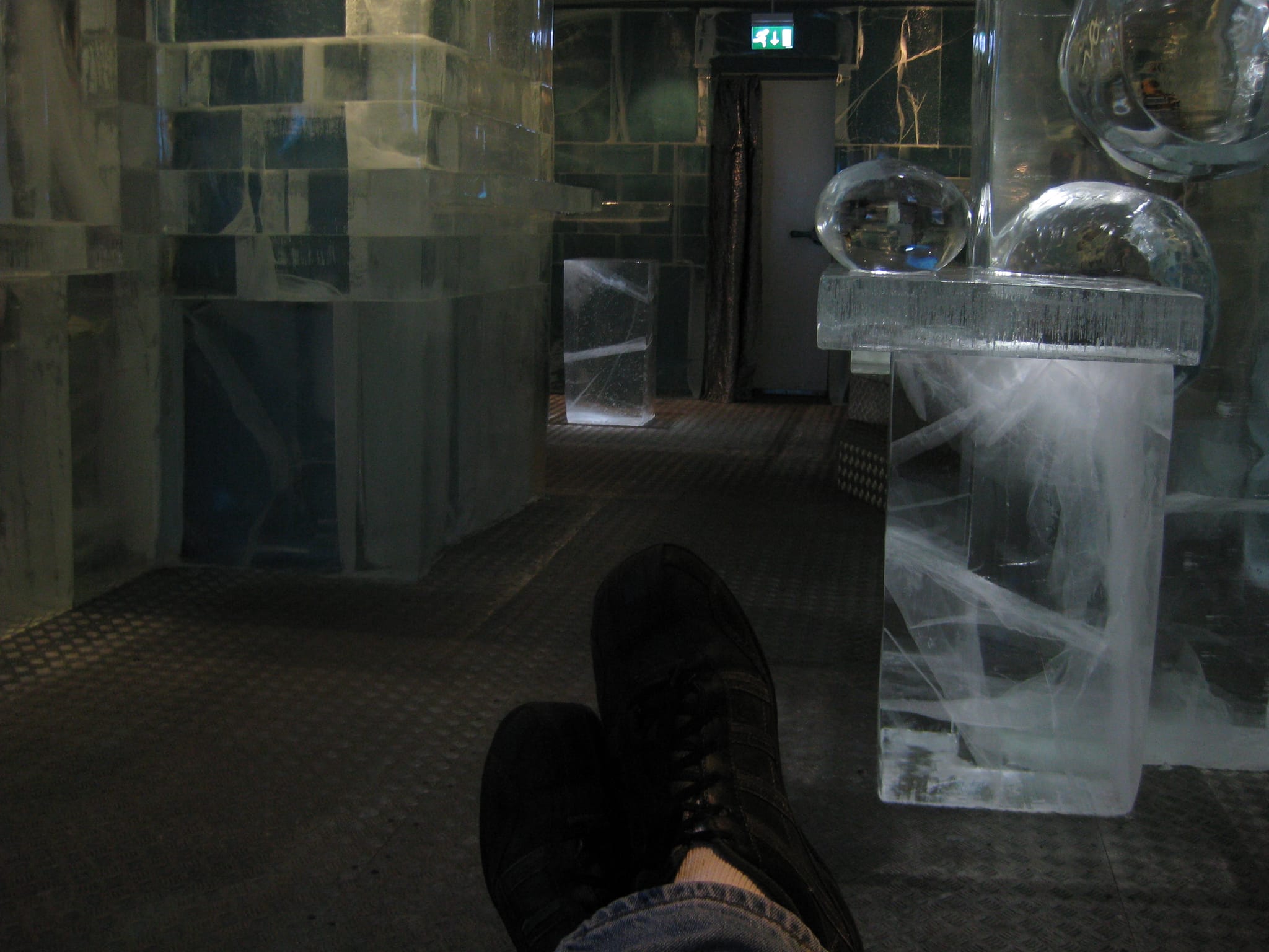 My Travelling Feet at the Ice Bar in Gothenburg, Sweden