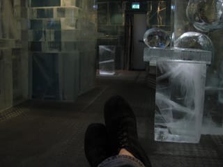 My Travelling Feet at the Ice Bar in Gothenburg, Sweden