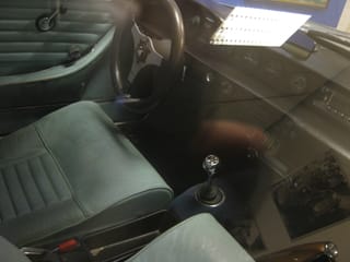Volvo Museum, car interior.