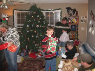 Tearing in to gifts 2