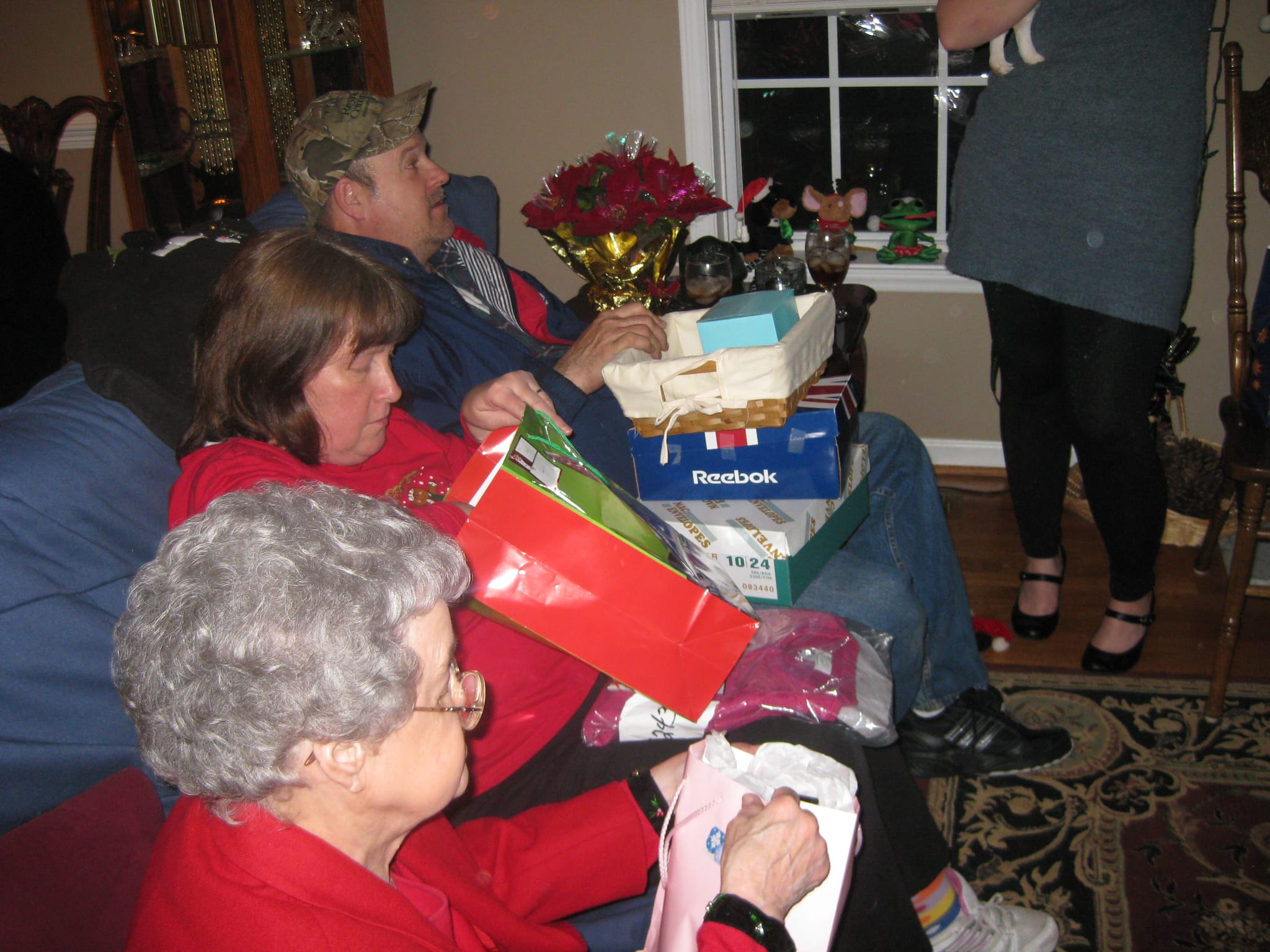 Tearing in to gifts 3