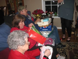 Tearing in to gifts 3