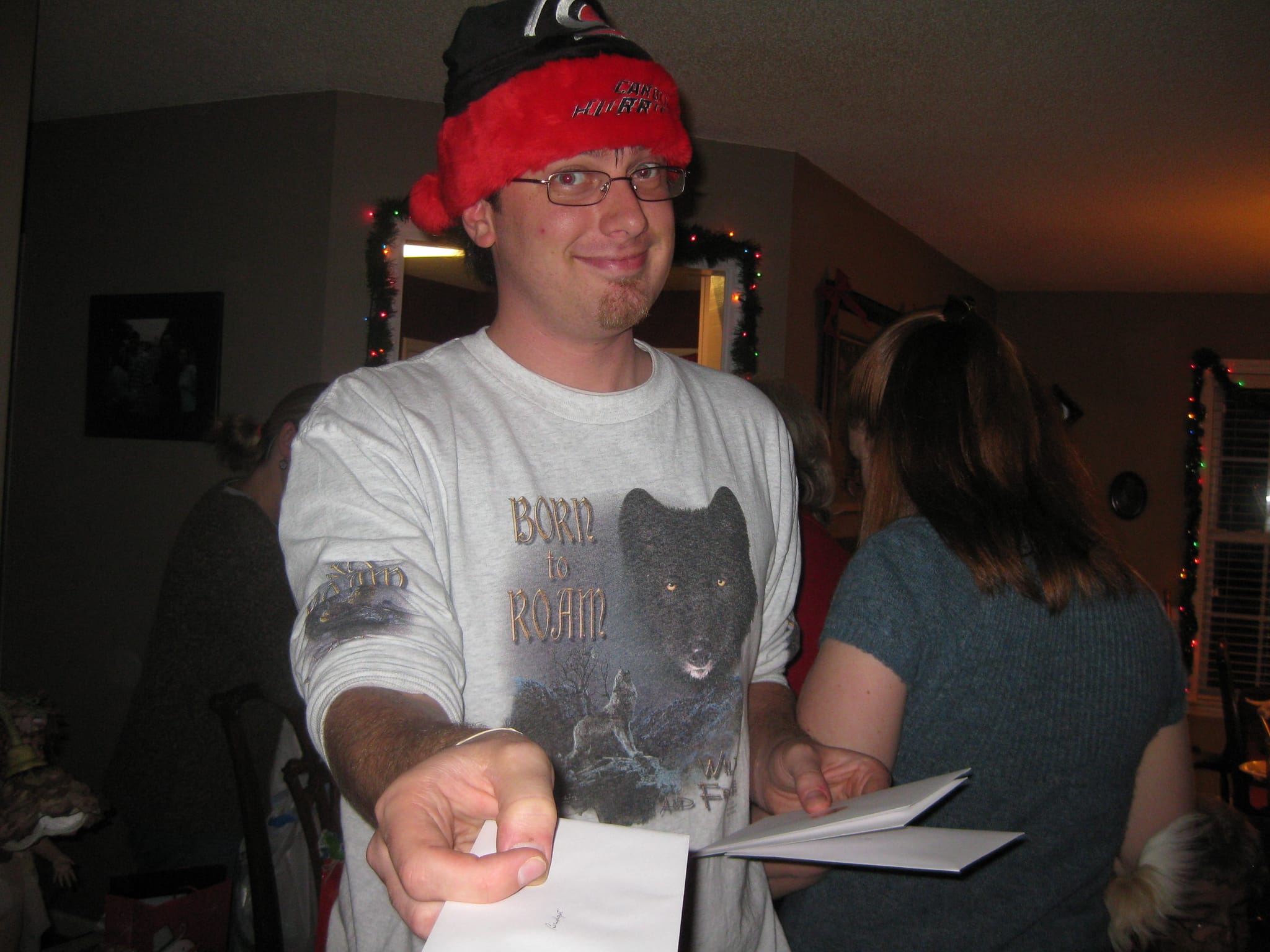 Wolf Shirt presenting Christmas gifts