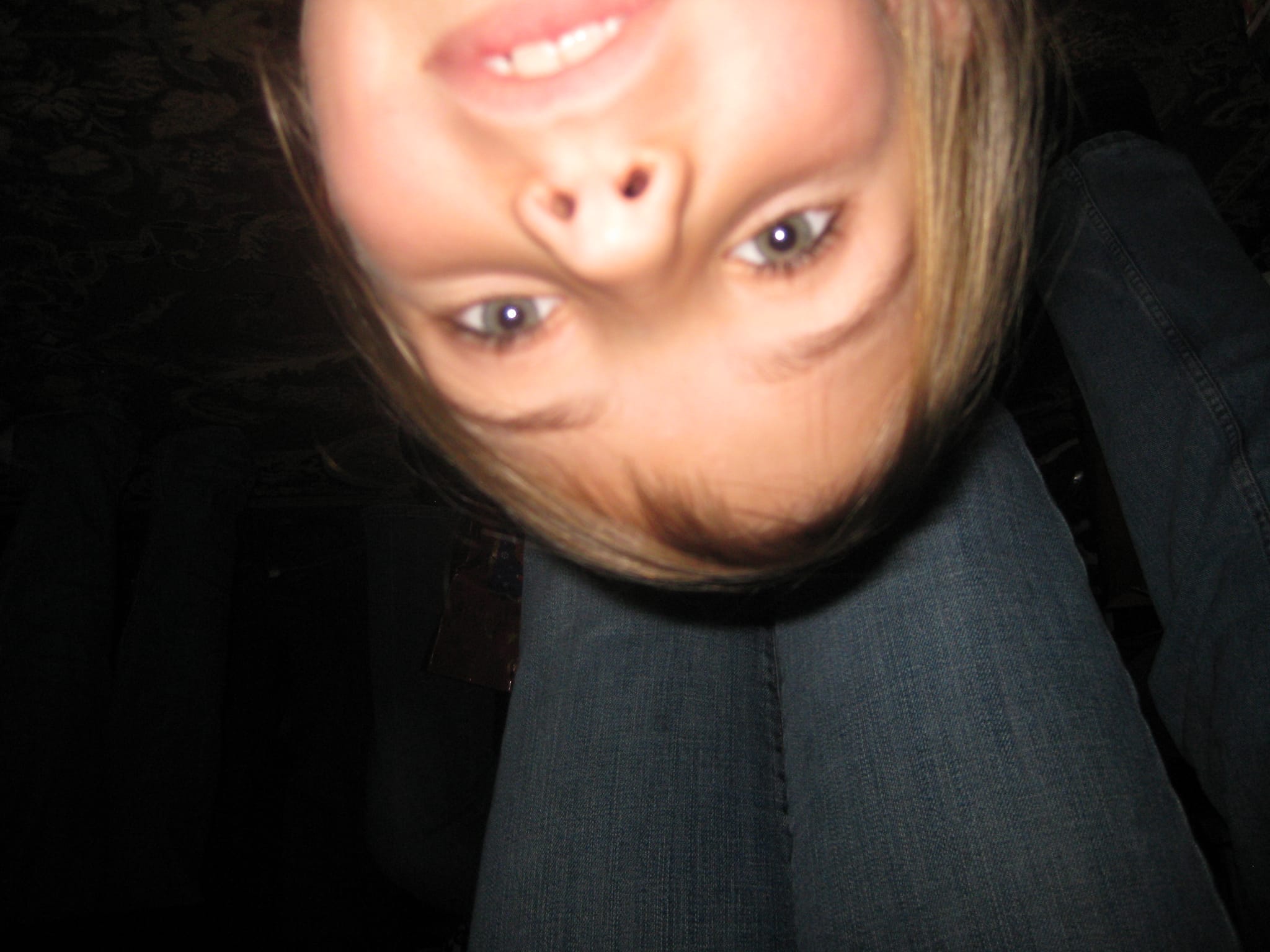 Lauren wondering which way is up