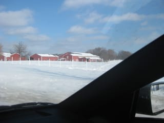 Barns with snow
