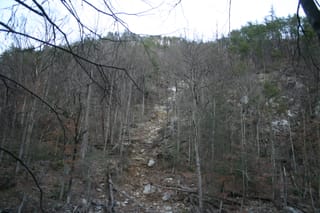 Dry drain spout - Linville River