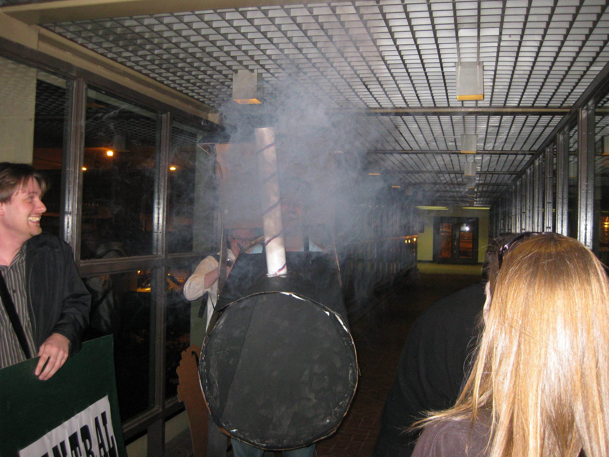 The smoke stack works!