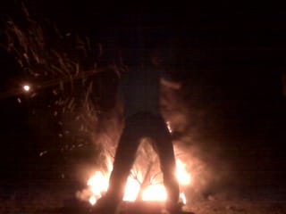 LucasInFrontOfTreeFire