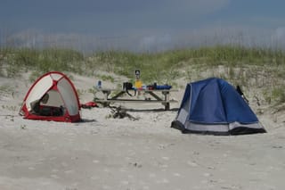 Camping at Bear Island - Beach Style