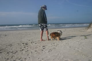 Chris and Roxy on Bear island