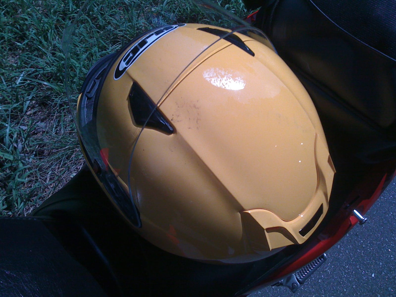 Sunday Ride - Chris's helmet is timber-proof