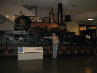 Bridget with Train - Natural History Smithsonian - Washington, DC