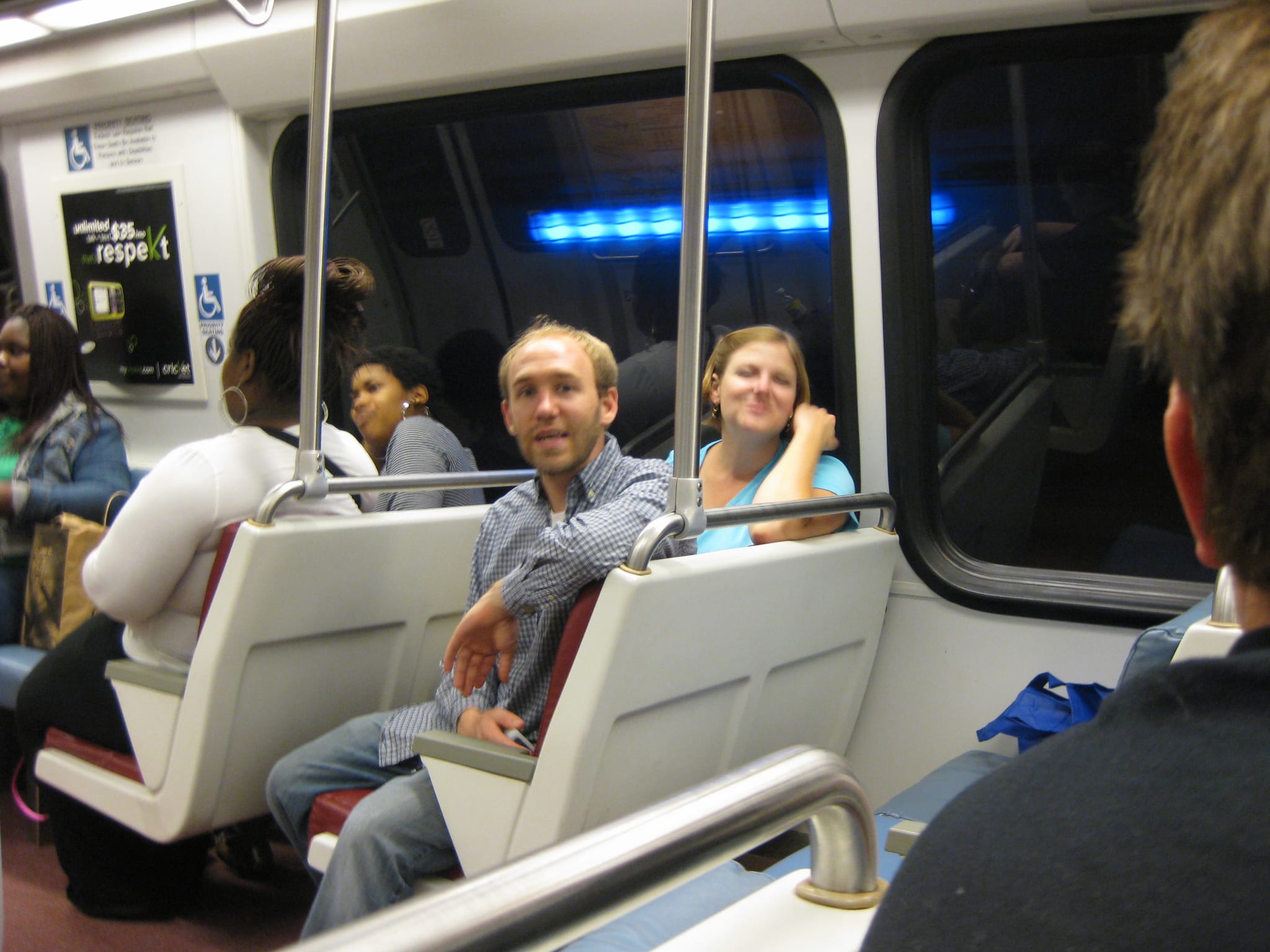 Colin and Erin on the DC Metro