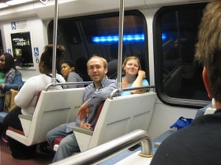 Colin and Erin on the DC Metro