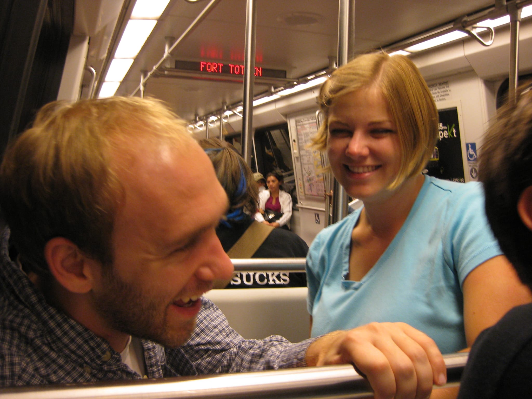 Colin and Erin on the DC Metro