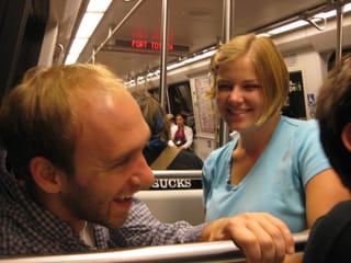 Colin and Erin on the DC Metro