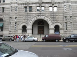 Colin in front of the Old Post Office