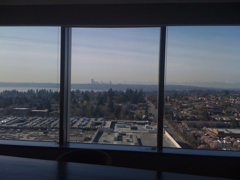 View of Seattle from Microsoft's Bellevue office