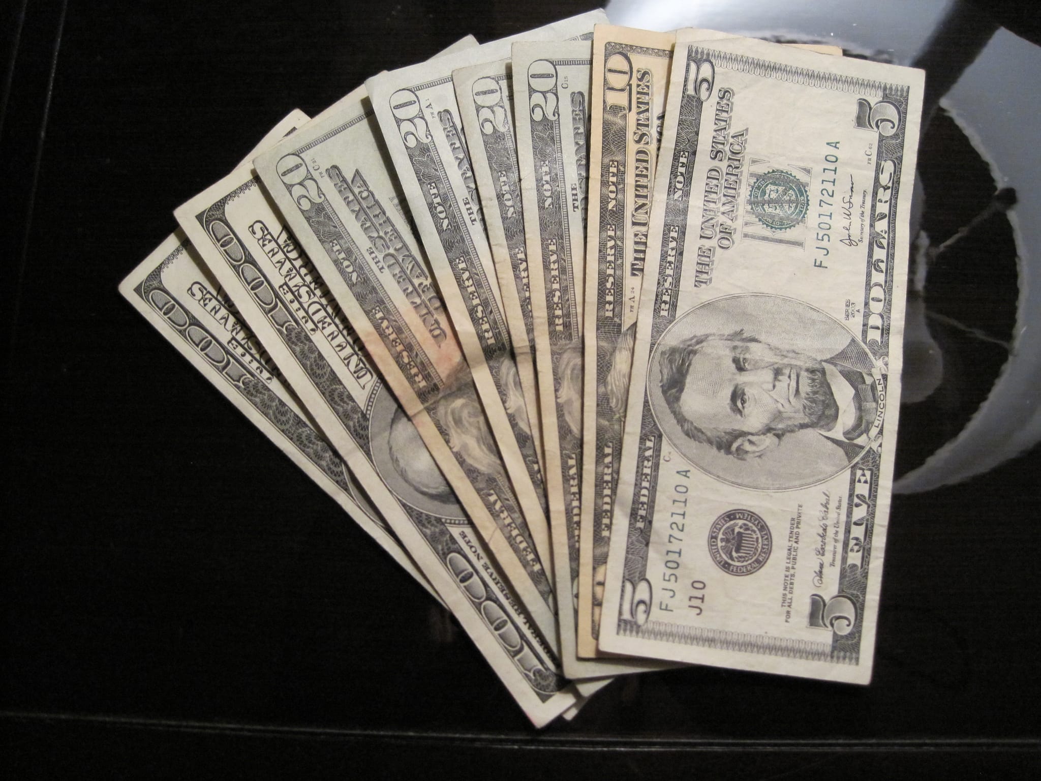 Craps winnings - $80 to $295