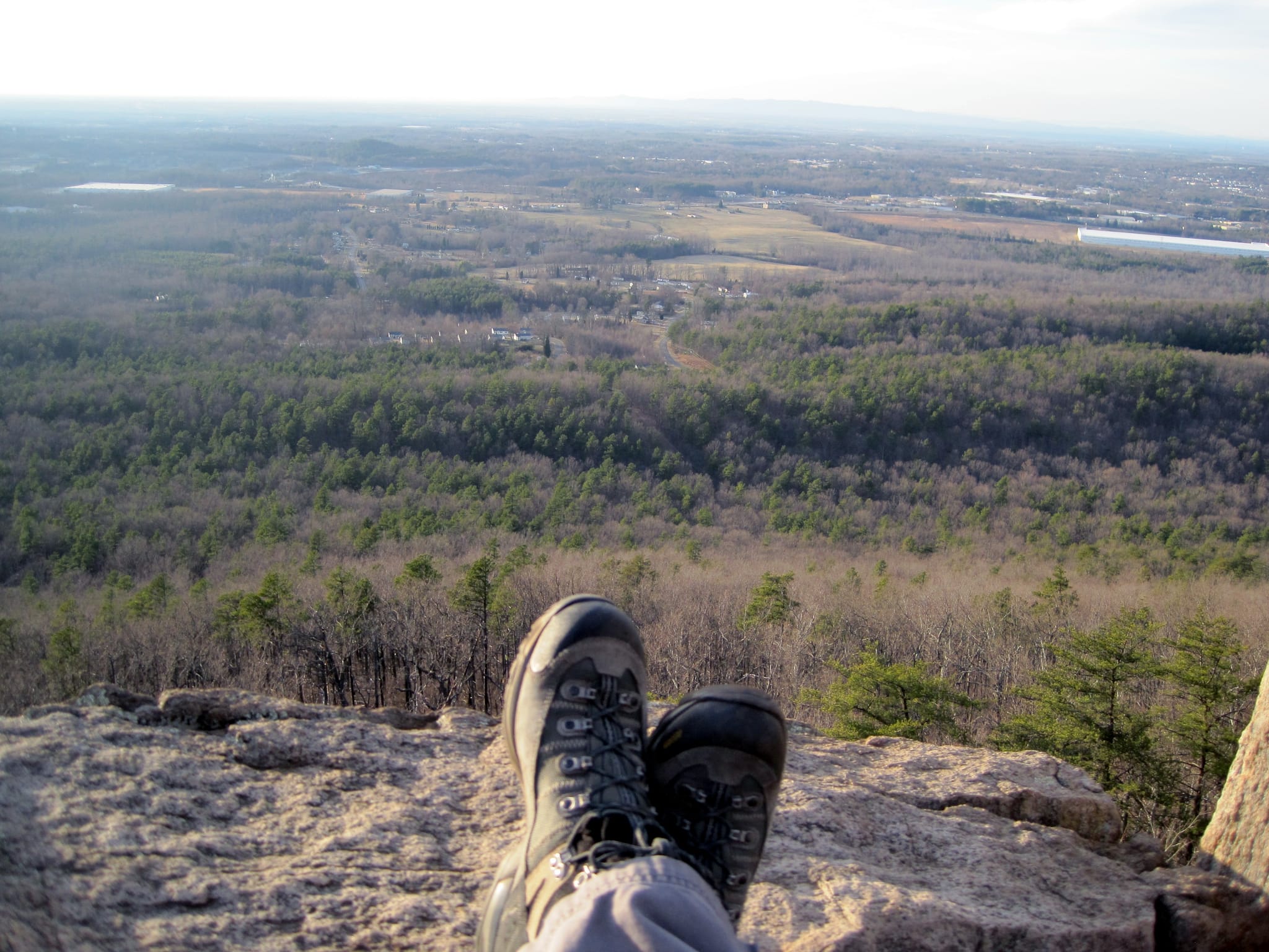 Chris's feet on top of King's Pinnicle